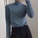 thumbnail image 1 of Spring Autumn Long Sleeve T Shirt Women Slim Turtleneck Basic Bottoming Shirts Top Vintage Clothes Ropa De Mujer zhangmengya LED, 1 of 2