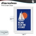 thumbnail image 4 of Stupell Industries Traditional Born For The Coast White Framed Print Under Glass, 14 x 20, by Creative Studio, 4 of 8