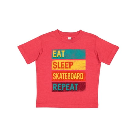 

Inktastic Skateboarding Eat Sleep Skateboard Repeat Gift Toddler Boy or Toddler Girl T-Shirt