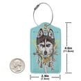 thumbnail image 4 of Cauagu Husky With Dreamcatcher Pattern Luggage Tags,Leather Luggage Tags Personalized Luggage Tag Travel Tags Privacy Cover ID Label for Travel Bag Suitcase-2 PCS, 4 of 5