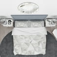 thumbnail image 3 of Designart 'White Crumpled Abstract' Scandinavian Bedding Set - Duvet Cover & Shams, 3 of 4
