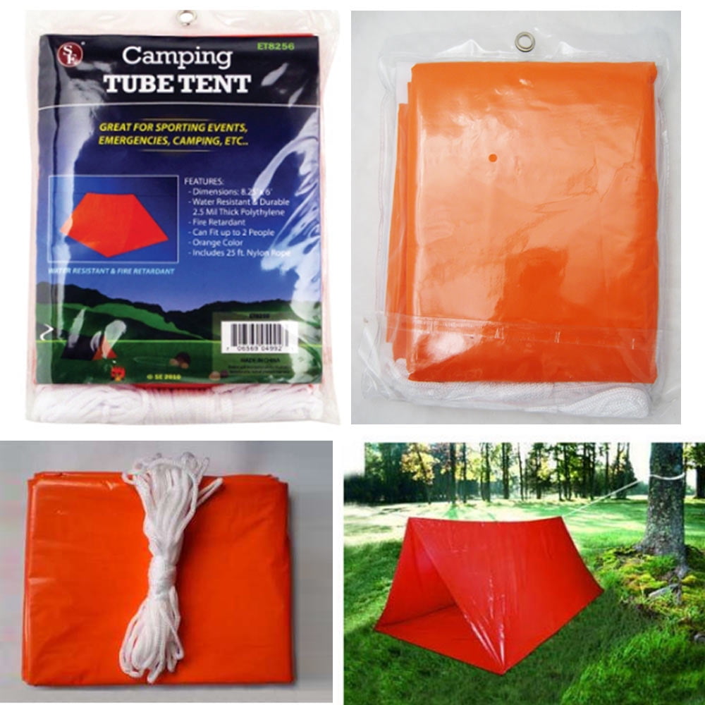 2 Persons Tube Tent Emergency Survival Hiking Camping Shelter Outdoor