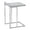 Cement Gray-Chrome, variant on Pemberly Row Wide C-Shaped Accent Table with Handle in Espresso