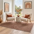 thumbnail image 4 of KUETH 2x3 Minimal Style Entryway Rug, Machine Washable Soft Low Pile Non Slip Backing Rug, Mocha Brown Accent Rug, 4 of 5