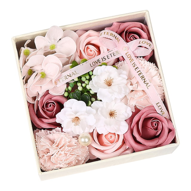 Dsscvnef Scented Oil Roses Flowers Soap Set for Day - Elegant Floral Arrangement with Fragrant Aromatherapy