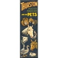 thumbnail image 2 of Otis Lithograph Co 10x24 Gold Ornate Framed and Double Matted Museum Art Print Titled - Thurston, Master Magician and His Pets (1898), 2 of 4