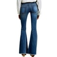 thumbnail image 4 of Skksst Womens Gypsy Flare Bell Bottoms Jeans High Waist Bootcut Denim Pants, 4 of 5