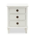 thumbnail image 4 of Baxton Studio Venezia French-Inspired Rustic Whitewash Wood 3-Drawer Nightstand, 4 of 10