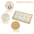 thumbnail image 4 of Bandeja colgante de madera de bambú, organizador de exhibición de exhibición de bandeja de joyería de almacenamiento apilable para colgantes, beige, 4 of 8