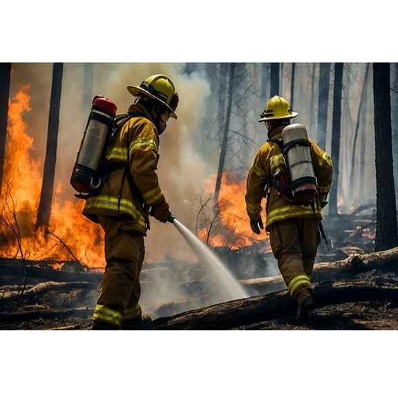 Diamond Painting Kits for Adults Firefighter Putting Out Fire Figure Full Drill DIY Diamond Art for Adults Beginners Picture Art Crystal Painting for Home Wall Decor