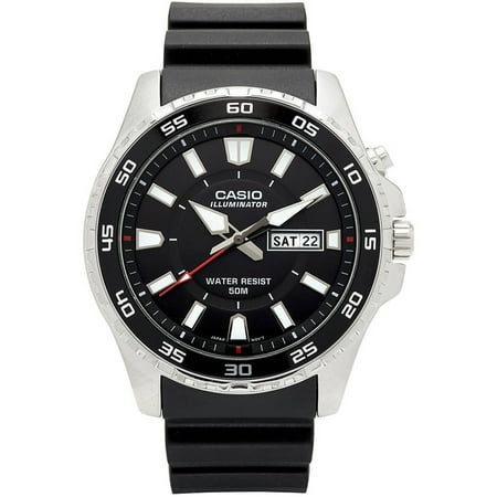 Casio Men's Dive Style Watch, Black Resin Strap - Walmart.com