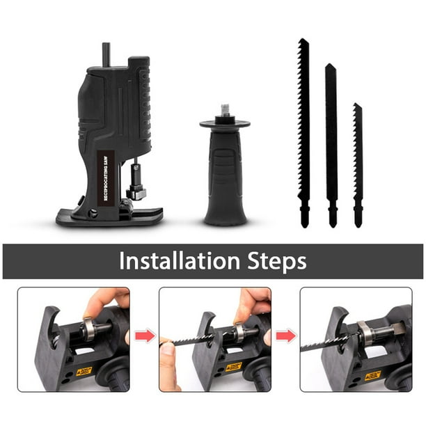 Meterk Portable Reciprocating Saw Adapter Multifunctional Electric