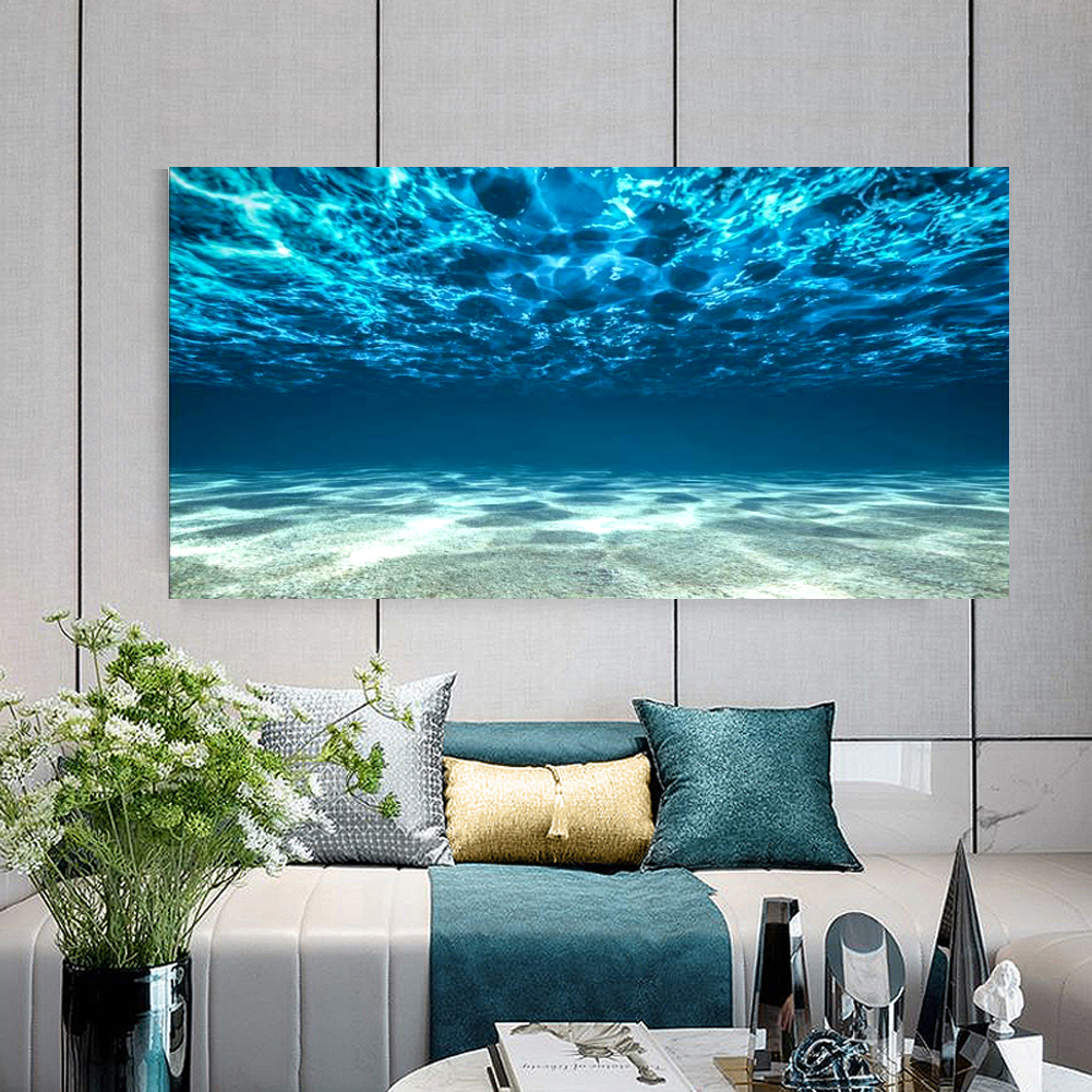 Underwater Wall Art Sea Aquarium Painting Water Picture Home Decoration for Living  Room Bedroom Framed Ready to Hang