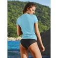 thumbnail image 6 of Women's Solid Color UPF 50+ Rash Guard Raglan Short Sleeve Swimwear Shirt Quick Dry Tops, 6 of 6