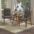 thumbnail image 2 of Jordan Manufacturing 44" x 21" Rave Graphite Gray Solid Rectangular Outdoor Chair Cushion with Ties, Welt and Hanger Loop, 2 of 10