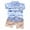 Blue, variant on Toddler Boys' Outfits Gentle T-Shirt Tops+Shorts Summer Cloths for Boys Size 2-3T
