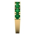 thumbnail image 4 of 1.53 ctw Wedding Band for Women - 18K Yellow Gold Simulated Emerald Stackable Eternity Ring, 4 of 6