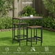 thumbnail image 3 of MUEBLANA - Mesa alta con 2 bancos – Compacta, resistente y moderna – Acero y madera – Ahorra espacio – Fácil de armar – Ideal cocina o jardín – Capacidad 30/80kg – 100x40x90 cm, 3 of 7