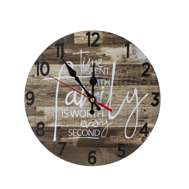 Britimes Reloj De Pared Redondo Elegante Reloj De Pared Redondo Vintage Reloj De Pared Vintage Sin Tictac Reloj De Pared Colgante Vintage Granja Reloj De Pared Decoración Del Hogar Para Sala De Estar Serendint HA026951-03