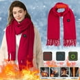 thumbnail image 2 of XMMSWDLA Heated Scarf for Women Men USB Heating Scarf Soft Warm Electric Heated Neck Warmer for Winter Red Fall Scarf, 2 of 8