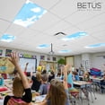 thumbnail image 7 of Betus 2 Pack Magnetic Light Covers for Standard 2x4 Ft Drop Ceiling Flat Panel Lights - Fluorescent & LED Ceiling Light Shade Filters, 7 of 7