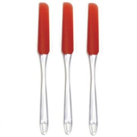

Norpro Silicone Cake Decorating Icing Frosting Spreading Spatula - Red 3 Pack