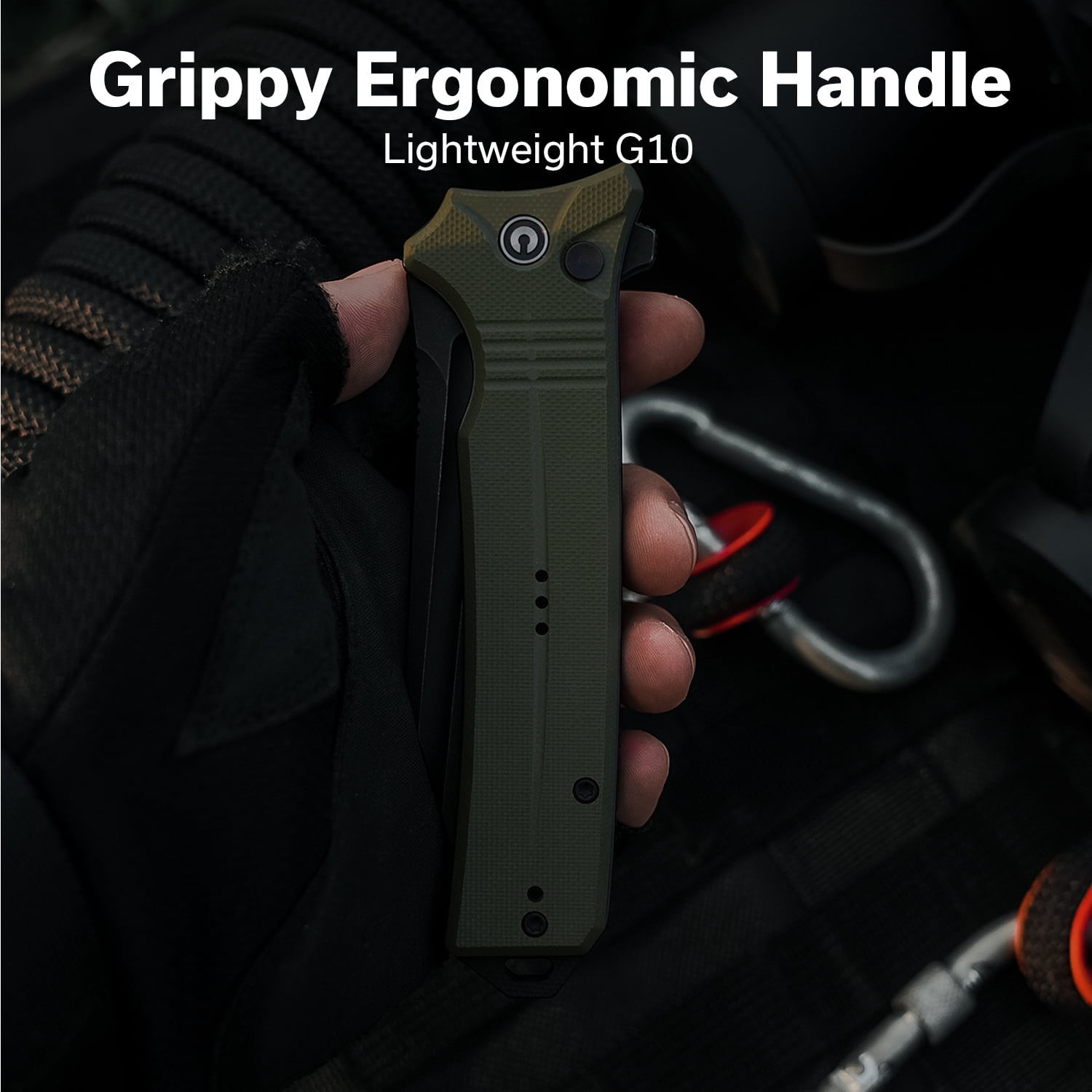CIVIVI Neurohaptic Pocket Folding Knife with 3.74'' Nitro-V Blade G10 Handle, Reversible Clip, Gift for Men Women C23080-3
