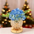 thumbnail image 5 of Blue Artificial Hydrangea Flower Lamp, 3 Color Dimmable Touch Control Night Light, Christmas Birthday Gifts for Women, Artificial Hydrangea Flower Table Lamp Decor for Bedroom Bar Coffee Shop Wedding, 5 of 15