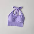 thumbnail image 2 of Sujetador deportivo sin tirantes para mujer, ropa Sexy con cuello colgante, moda de secado rápido, Top corto para Yoga, verano 2022, 2 of 6