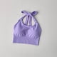 thumbnail image 2 of Sujetador deportivo sin tirantes para mujer, ropa Sexy con cuello colgante, moda de secado rápido, Top corto para Yoga, verano 2022, 2 of 6
