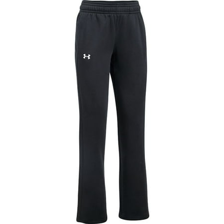 Under Armour 1300267-001: Women's Hustle Black/White Fleece Pants