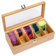 thumbnail image 1 of Caja de Almacenamiento de Bolsas de té de Madera con Ventana Acrílica Organizador de Bolsas de té con 5 Compartimentos Cubierta de Cerradura Magnética Regalo Ideal ANGGREK  Otros, 1 of 8