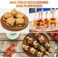 thumbnail image 4 of Monebena 6 Inch Bamboo Skewers, 100 Pcs Skewers for Appetizers, Cocktail Skewers for Drinks Natural Wooden Paddle Picks for Charcuterie Board, Fruit, BBQ, Sandwich, Fancy Party Bamboo Cocktail Picks, 4 of 8