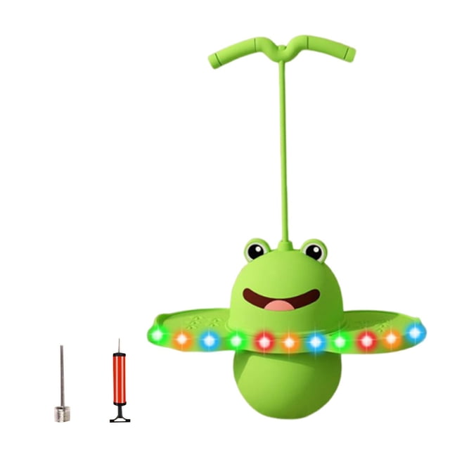 Langgg Pogo Jump Ball Exercise Jump Board for Gifts Body Training Assistant Workout Green Green 38x80cm