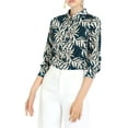 thumbnail image 6 of INSPIRE CHIC Women's Point Collar Floral Print Casual Button Down Shirts, 6 of 8