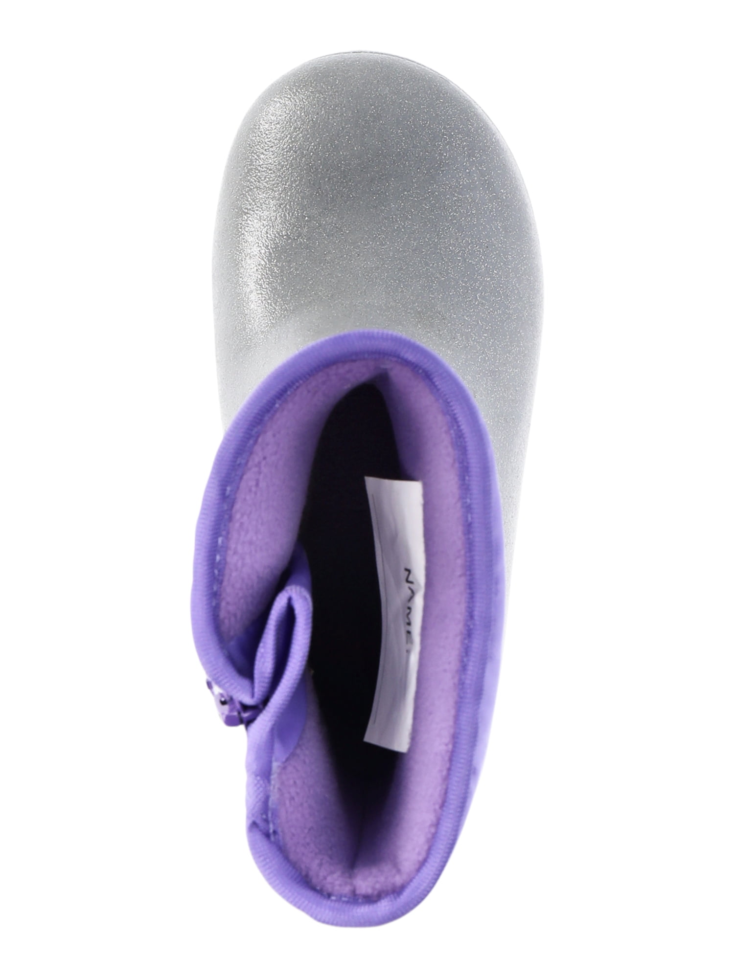 Wonder Nation Girls Glitter Winter Boots with Side Zip