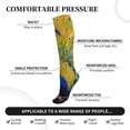 thumbnail image 3 of Lsque Peacocks Pattern Sport Compression Socks for Men & Women 15-20 mmHg Knee High Nurse Pregnant Running Medical and Travel Athletic, 3 of 6