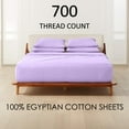 thumbnail image 2 of ABORN 800-Thread-Count, 100% Egyptian Cotton, 6 PC Short King Lilac 12" Deep Pockets, 2 of 8