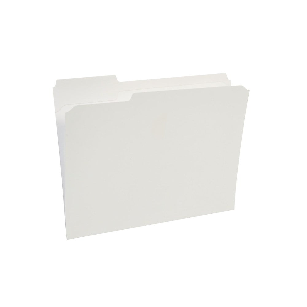 Staples Colored File Folders w/ Reinforced Tabs Letter 3 Tab White 100
