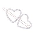 thumbnail image 1 of Accesorio de pasador de clip para el cabello de niña con diamantes de imitación en forma de corazón lindo de aleación de moda para mujer (oro 1344), 1 of 2