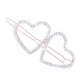 thumbnail image 1 of Accesorio de pasador de clip para el cabello de niña con diamantes de imitación en forma de corazón lindo de aleación de moda para mujer (1344 dorado), 1 of 2