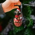thumbnail image 5 of Dachshund Christmas Hanging Tag - Holiday Car Decor Keychain Gift, 5 of 5