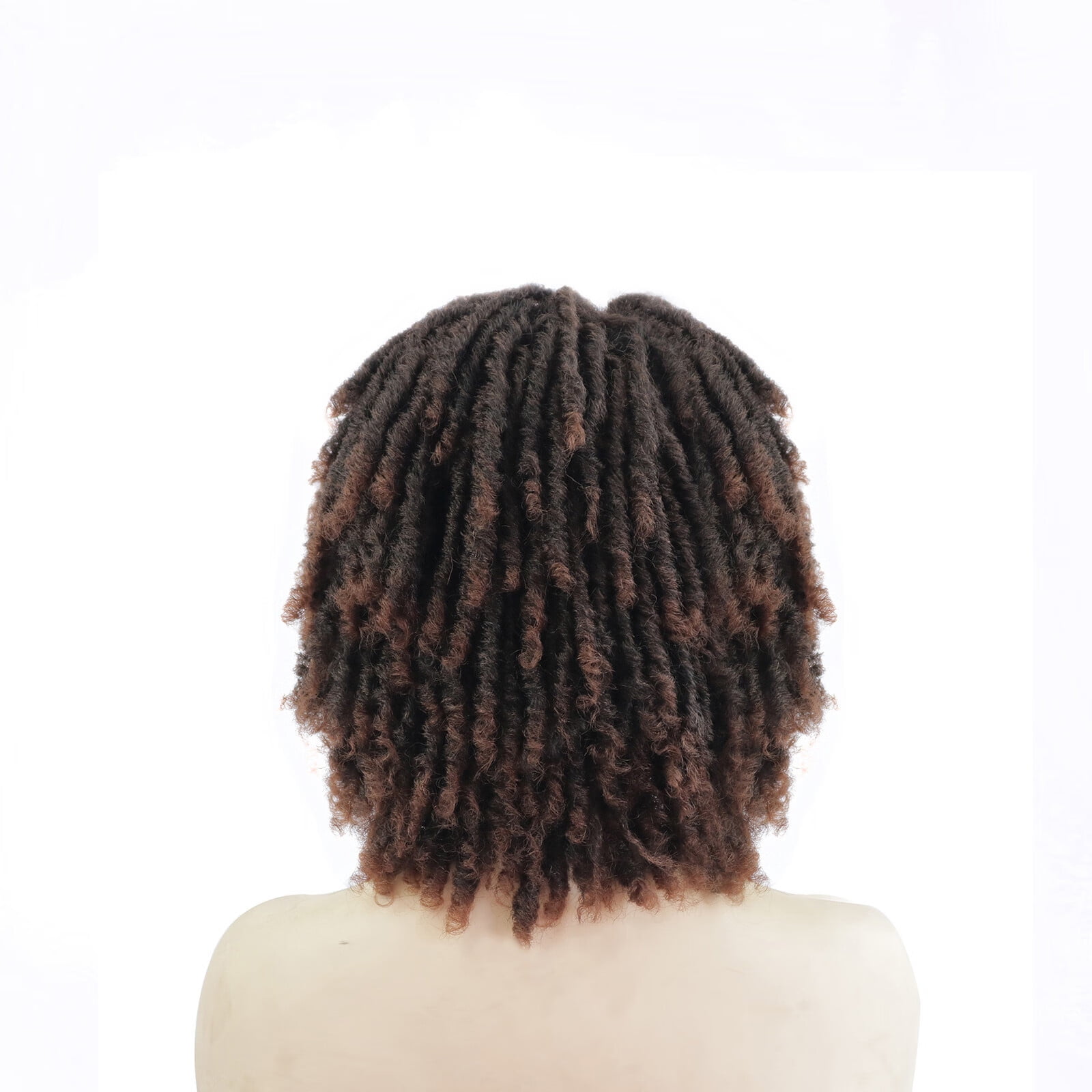 DAPRZIY Human Hair Wigs For Women Black Color Natural Hair Crochet Dirty Braid Headgear Wig Africa