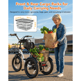 thumbnail image 7 of Actbest Electric Tricycle for Adults, 18" Folding Electric Trike, Peak 1200W Motor 48V 10.4AH Etrike, 18MPH Up to 50 Miles 3-Wheel Electric Bike with Mirror and Phone Bag (White), 7 of 7