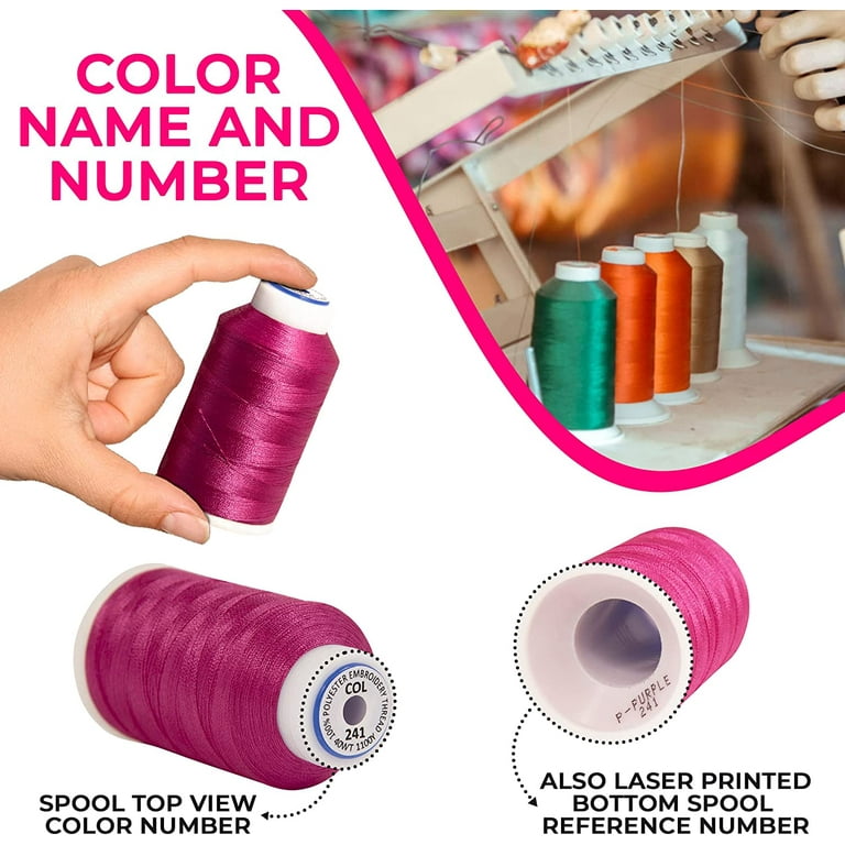 Simthread Embroidery Machine Thread 80 Janome Colors 500M (550Y) Polyester Thread 40wt Compatible with Janome and Robison-Anton Colors