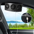thumbnail image 4 of HUGFEGWE Car Ventilator Fan, 4000 RPM Car Exhaust Fan 3 Fans with 2 Levels, with Adhesive Strip, Eliminate The Peculiar Smell Low Noise Window Cooler Fan USB Car Radiator for All Cars U2536-26442, 4 of 9