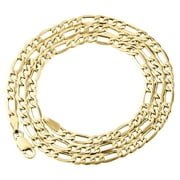 10K Yellow Gold 3.5mm Figaro Chain Necklace Lobster Clasp, 18 Inches