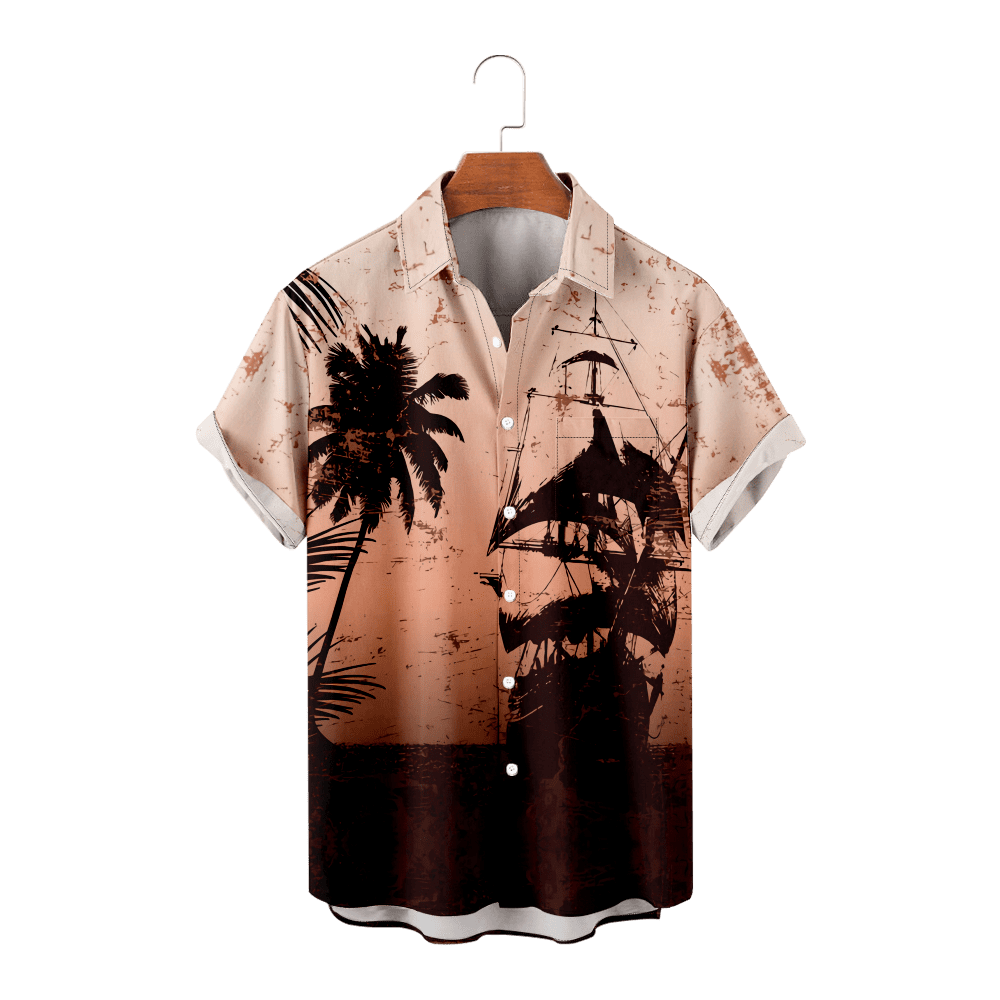 Hawaiian Shirts Regular Fit Short Sleeve Button Down Shirt Funny Aloha