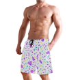 thumbnail image 6 of Colorful Symbol Pattern Mens Swim Trunks Quick Dry Board Shorts Breathable Fit Beach Shorts Swimwear, 6 of 8