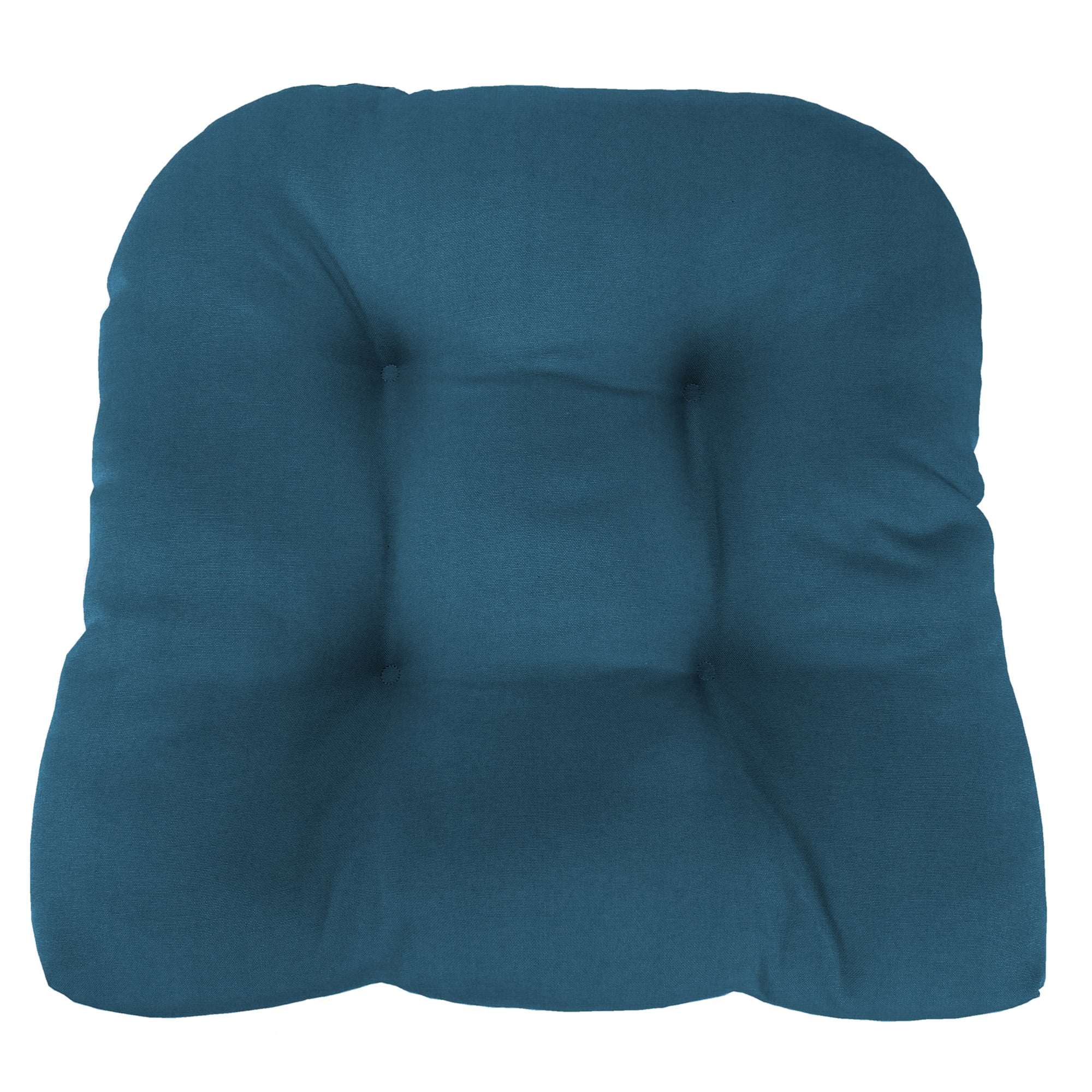 Jordan Manufacturing 18" x 18" Celosia Legion Blue Solid Square Tufted Contoured Outdoor Wicker Seat Cushion (2 Pack)